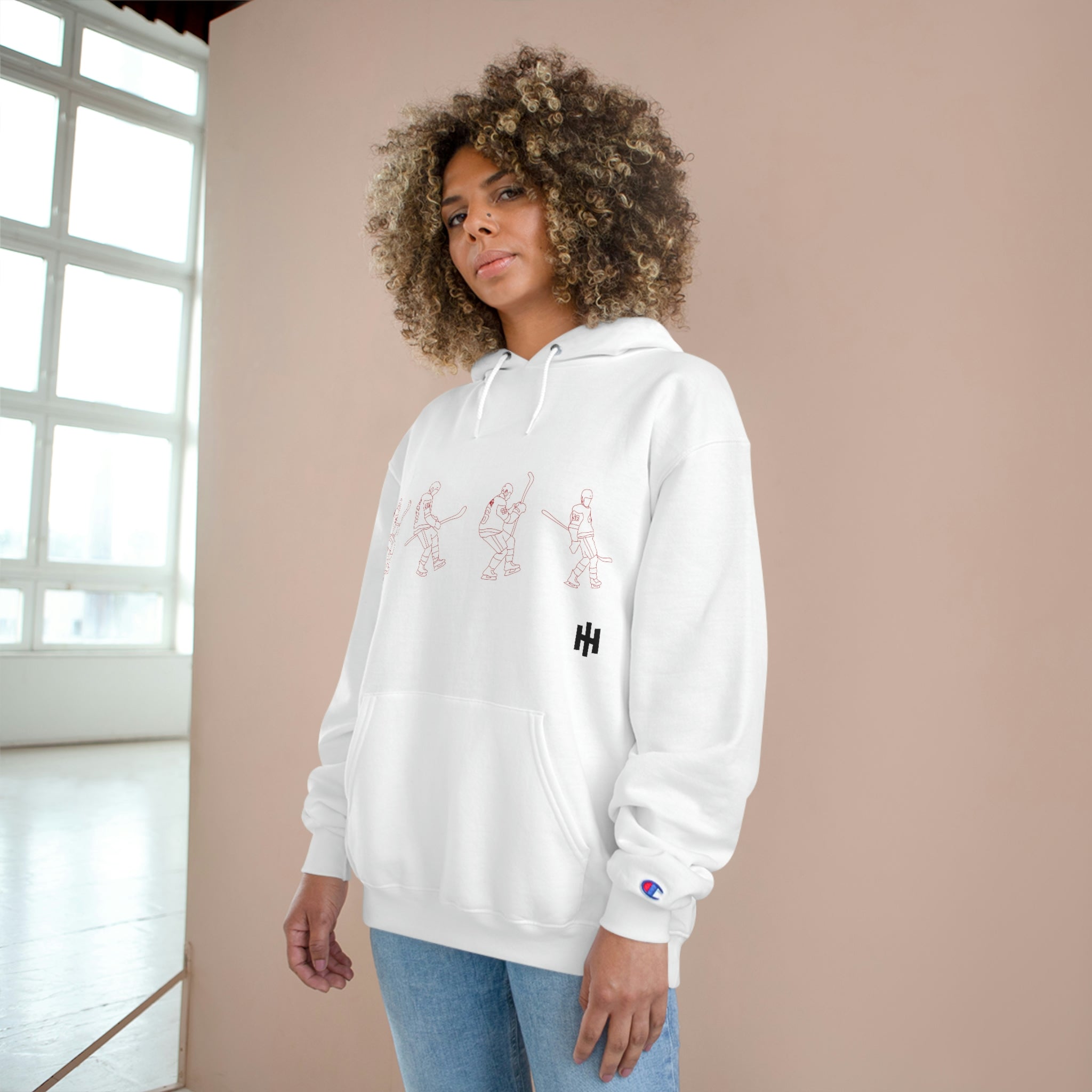 Champion white hoodie discount womens